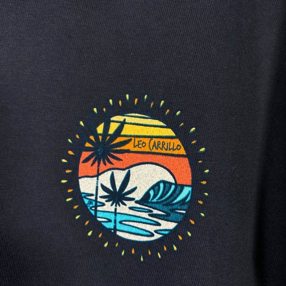 USED Leo Carrillo Campground T-Shirt BLUE "MEDIUM" - Picture 2 of 4